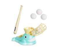 OLYSPM Kids Baseball Launcher,Baseball Pitching Machine with 3 Durable Baseballs,1 Retractable Baseball Bat,Indoor & Outdoor Baseball Toys for Kids Ages 3-12
