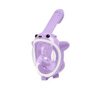 OLYSPM Kids Snorkel Mask, Full Face, Anti-Fog, Anti-Leak, 180° Panoramic View, Water Jet, Purple, Snorkeling Set, Single Lens, PC Lens, Adjustable Strap, Unisex, Kids