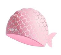 OLYSPM Kids Swimming Cap,Swimming Hat,Silicone Swimming Hat with Superb Elasticity and Stretchability,Waterproof Swimming Caps for Boys and Girls from 3 to 14 years
