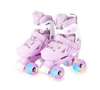 OLYSPM Roller Skates Kids,Rollerskates,Kids Roller Skates,4 Sizes Adjustable Roller Boots with 8 PU Flash Wheels and ABEC-7 Bearings for Boys,Girls and Beginner