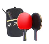 OLYSPM Table Tennis Bats,Table Tennis Bat,Table Tennis Set with 2 Table Tennis Bats,1 Storage Bag,High-Performance Ping Pong Set for Outdoor and Indoor Exercises