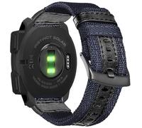 Olytop 22mm Military Nylon Watch Bands for Garmin Instinct/Instinct 2 Solar, Durable Fabric Sport Strap Replacement Wristband Bracelet for Garmin Tactical/Esports/Tide, Blue