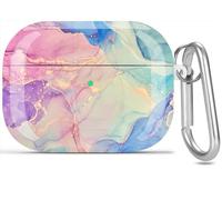 Olytop for AirPods Pro 3 Gen Case 2025, Cute Marble Print Air pods Pro 3rd Generation Protective Hard Skin Women Girl with Keychain for Apple iPod Pro 3 Gen Case, Violet Marble