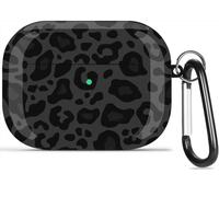Olytop for Airpods Pro 3rd Gen Case 2025, Cute Leopard Air pods Pro 3rd Generation Protective Hard Skin Women Girl with Keychain for Apple iPod Pro 3 Gen Case - Black/Grey Leopard