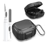 Olytop for Beats Powerbeats Pro 2 Case with Lock 2025, Rugged Shockproof Protective Hard New Powerbeat Pro2 Cover Skin with Carabiner&Cleaner Pen Men Women for Beat PowerBeat Pro 2 Earbuds,Jet Black