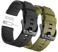 Olytop for Garmin Instinct/Instinct 2 Watch Bands, 22mm Rugged Nylon Instinct 3 45mm Replacement Watch Strap Compatible with Garmin Instinct2 Tactical/Tide/Esports/Solar, Black+Blue