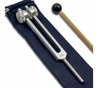 OM 136.1 Hz Heart Chakra Tuning Fork for Healing with Carry Bag - Sound Healing & Biofield Harmonization - Sound Healing Instruments, Sound Therapy Tools- Silver