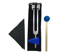 OM 136.1 Hz Tuning Forks Set Chakra Tuning Fork Sound Healing Fork Crystal Cleaning Fork Tuning Therapy Tool All In Pouch with Cleaning Cloth & Wooden Striker