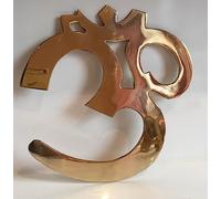 Om Aum Petit 7.6X7.6cm Auhm Brass Plate Hindu Symbol Diwali Wall Tenture-