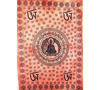 Om Buddha Tie Dye Poster, Hippie Wall Tapestry, Indian Dorm Decor, Boho Wall Art, Bohemian Wall Hanging, Size 30"x40", Good Luck Poster or Wall Sticker