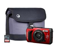 OM System TG-7 12MP 4x Zoom Tough Compact Camera (Camera + 64GB SD Card + Case)