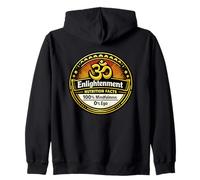 Om Enlightenment Mindfulness Retro Zip Hoodie