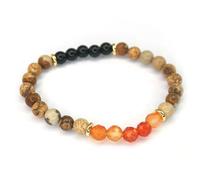 Om Gallery Orange Agate Stone Bracelet