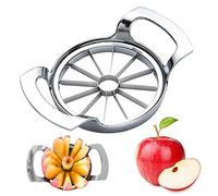OM General Extra Large Heavy Duty Stainless Steel Apple Slicers Cutter Divider 12 Blades Food Grade 304, Silver