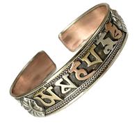 Om mani padme hum Tibetan Bracelet Buddhist Mantra Bangle Hippie Boho Jewellery Unisex Cuff bracelet