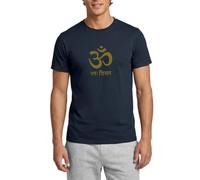 Om Mantra Namah Shivaya Sanskrit Men's T-Shirt Navy