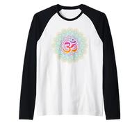 Om Meditation Cushion Yoga Mat Iyengar Yoga Raglan Baseball Tee