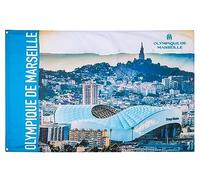 OM Official Collection OLYMPIQUE DE MARSEILLE Football Flag 140 x 90 cm