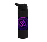 Om Ohm Aum Buddhism Symbol Yoga Sanskrit Namaste Stainless Steel Insulated Water Bottle
