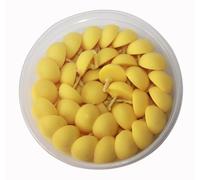 Om Phool Batti Cow Ghee Diya for Puja, 200 Pieces, Wax Free Vegan Ghee Batti/Wicks/Jyot for Puja Aarti, (Pack of 1, Yellow, 200 Pcs)