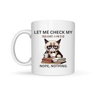 OM Print Hub Let Me Check My Giveashit-O-Meter Nope, Nothing Mug Sarcastic Humour Rude Gift for Friend Work Colleague Christmas Birthday Secret Santa (Design 1)
