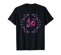 Om Sanskrit With Yin Yang And Lotus Flower Peace Shanti T-Shirt