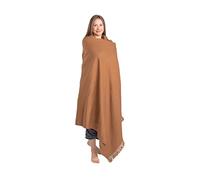 Om Shanti Crafts Meditation Shawl or Meditation Blanket, Shawl/Wrap, Oversize Scarf/Stole. Large. Unisex., Sand Brown, 8' x 4'