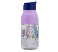 OM SUPPLIES Frozen Characters Reusable Double Opening Sipper Ecozen Bottle 420ml Non-Drip Stopper with Built in Straw (Frozen)