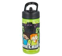 OM SUPPLIES Minecraft Reusable Sipper Water Bottle Drink Bottle with built-in handle for Easy Carry School Lunch Kids Childrens 410ml (Min)