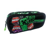 OM SUPPLIES Minecraft TNT Iconic TV Cartoon Characters Pencil Case with 2 compartments for Kids Childrens Character Back to School Gift (Mine TNT)