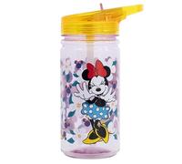OM SUPPLIES Minnie Characters Reusable Small Ecozen Durable Plastic Bottle with Built in Handle for Easy Carry BPA Free 475ml School Lunch Kids Childrens (Minnie)