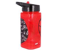 OM SUPPLIES Spiderman Reusable Square Water Bottle Drink Bottle with built-in handle for Easy Carry School Lunch Kids Childrens 510ml BPA free Plastic (Spiderman Urban)