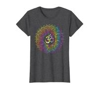 Om Symbol Buddhism Hindu Sanskrit Om T-Shirt, Women, Dark Heather Grey, Medium