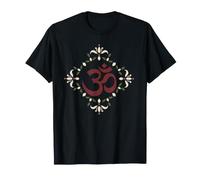Om Symbol Floral Mandala Yoga Meditation Fall Colors T-Shirt