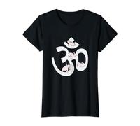 Om Symbol Yoga Rabbit Aum Funny Meditation Value Graphic T-Shirt, Women, Black, M