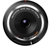 OM SYSTEM 9mm f/8 Fisheye Body Cap Lens for Olympus and Panasonic MFT | Compact Micro Four Thirds pancake lens and protective body cap for snapshots. Ultra-wide angle with 140 degree view - Black