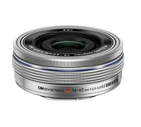 OM SYSTEM M.Zuiko Digital 14-42mm F3.5-5.6 EZ Lens - Ultra Compact Pancake Zoom for Micro Four Thirds Cameras (Olympus OM-D and PEN Models, Panasonic G-Series), 3x Optical Zoom, Sharp Image Quality