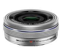 OM SYSTEM M.Zuiko Digital 14-42mm F3.5-5.6 EZ Lens - Ultra Compact Pancake Zoom for Micro Four Thirds Cameras (Olympus OM-D and PEN Models, Panasonic G-Series), 3x Optical Zoom, Sharp Image Quality