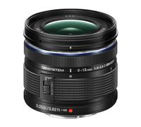 OM SYSTEM M.Zuiko Digital ED 9-18 mm F4.0-5.6 II Lens, Wide Angle Zoom, Suitable for All MFT Cameras (Olympus OM-D & PEN Models, Panasonic G-Series), Black