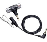 OM SYSTEM ME-51S Stereo Microphone for Digital Voice Recorders, Black | Compact T-Type Mic with Tie-pin Clip & 1m Cable, Compatible with Olympus WS-Series, DM-Series, 3.5mm Gold-plated Jack