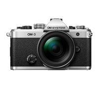 OM System OM-3 Mirrorless Camera in Silver with 12-45mm F4 Pro Lens