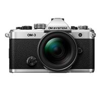 OM System OM-3 Mirrorless Camera in Silver with 12-45mm F4 Pro Lens