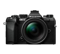 OM SYSTEM OM-5 Mark II MFT Camera incl. lens M.Zuiko Digital ED 12-45mm PRO, 20 MP Live MOS Sensor, 5-Axis Image Stabilisation, IP53 Weather-proof Sealing, Handheld High Res Shot 50 MP, Black/Black