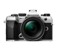 OM SYSTEM OM-5 Mark II MFT Camera incl. lens M.Zuiko Digital ED 12-45mm PRO, 20 MP Live MOS Sensor, 5-Axis Image Stabilisation, IP53 Weather-proof Sealing, Handheld High Res Shot 50 MP, Silver/Black