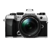 OM SYSTEM OM-5 Mark II MFT Camera incl. lens M.Zuiko Digital ED 14-150mm II, 20 MP Live MOS Sensor, 5-Axis Image Stabilisation, IP53 Weather-proof Sealing, Handheld High Res Shot 50 MP, Silver/Black