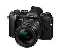 OM SYSTEM OM-5 Micro Four Thirds System Camera incl. lens M.Zuiko Digital ED 12-45mm PRO, 20 MP Live MOS Sensor, Improved 5-Axis Image Stabilisation, IP53, Handheld High Res Shot, Black/Black