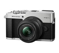 OM SYSTEM PEN Weatherproof Mirrorless Camera Silver with Electronic Viewfinder and Color Profile Control for Everyday and Travel Photography with M.Zuiko Digital 14-42mm F3.5-5-6 III Black
