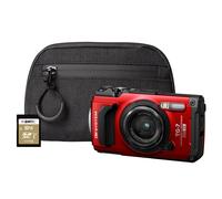 OM System TG-7 12MP 4x Zoom Tough Compact Camera (Camera + 64GB SD Card + Case)