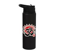 Om Zen Peace Yoga Brush Stainless Steel Insulated Water Bottle