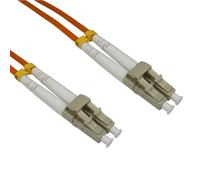 OM2 Orange Fibre Optic LC LC Duplex MM 50 125 Patch LSZH Cable 2m